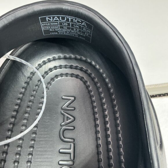 Nautica Mens River Edge Black Slip-On Clogs Size 10 - Picture 5 of 8